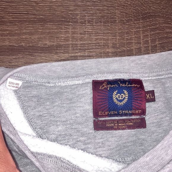 Mens XL Byron Nelson Eleven Straight Heather Gray Crew Neck Sweatshirt - Picture 3 of 9